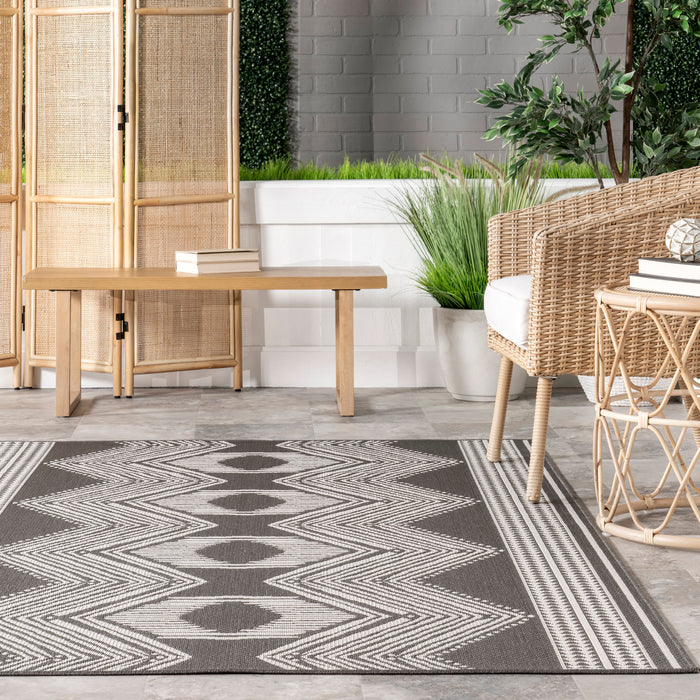 Iris Indoor Outdoor Flatweave Rug 120x180 cm Slate