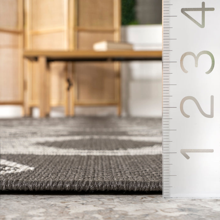 Iris Indoor Outdoor Flatweave Rug 120x180 cm Slate