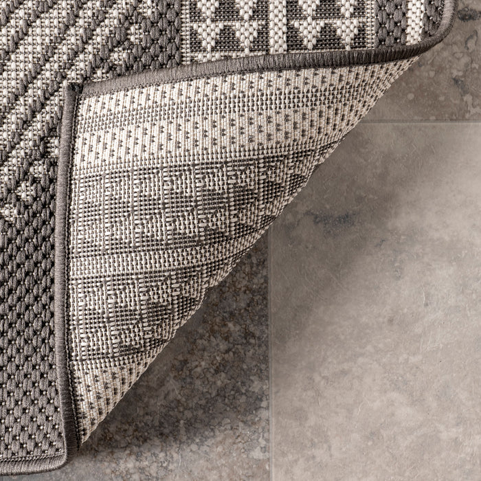 Iris Indoor Outdoor Flatweave Rug 120x180 cm Slate