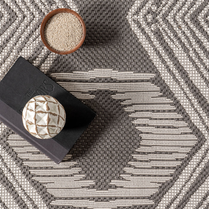 Iris Indoor Outdoor Flatweave Rug 120x180 cm Slate