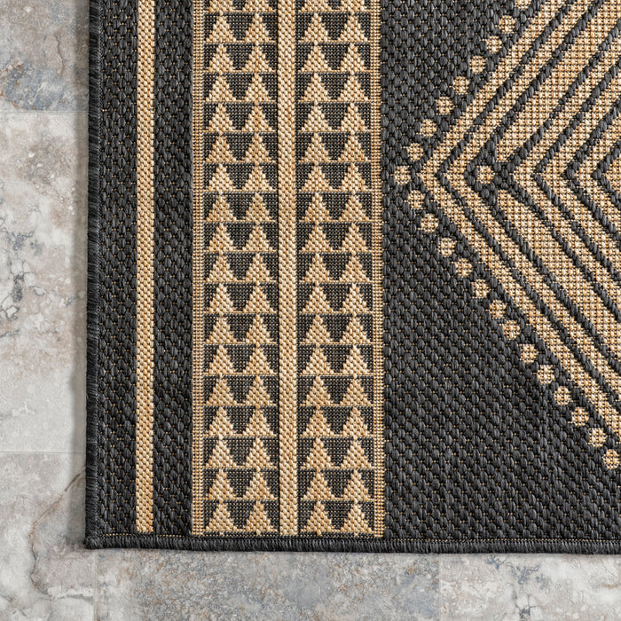 Iris Indoor Outdoor Flatweave Rug 150x240 cm Dark Grey