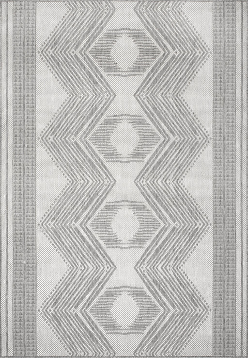 Iris Indoor Outdoor Flatweave -matto 152 cm vaaleanharmaa