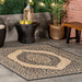 Iris Medallion Area Rug 5x7 Feet Charcoal