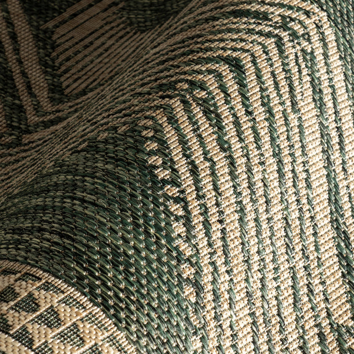 Iris Tropical Indoor Outdoor Flatweave Rug 150x240 cm Green