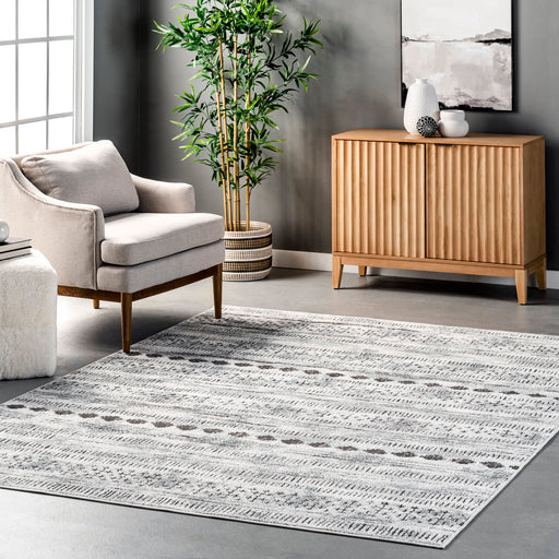 Isla Gray Banded Area Rug 160x230 cm