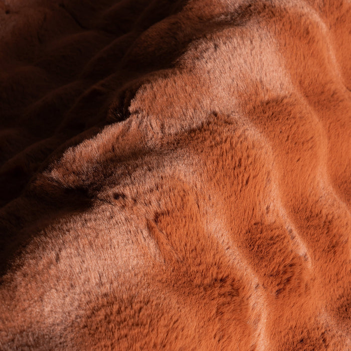 Ivana Checkered Washable Plush Cloud Rug 80x150 cm Brick