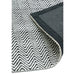 Ives Modern Geometric Chevron Zigzag Hand-Woven Jute&Cotton Durable Textured Soft-Touch Flatweave Black/White Rug