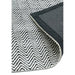 Ives Modern Geometric Chevron Zigzag Hand-Woven Jute&Cotton Durable Textured Soft-Touch Flatweave Black/White Rug