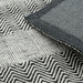 Ives Modern Geometric Chevron Zigzag Hand-Woven Jute&Cotton Durable Textured Soft-Touch Flatweave Grey Rug