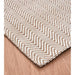 Ives Modern Geometric Chevron Zigzag Hand-Woven Jute&Cotton Durable Textured Soft-Touch Flatweave Natural Rug