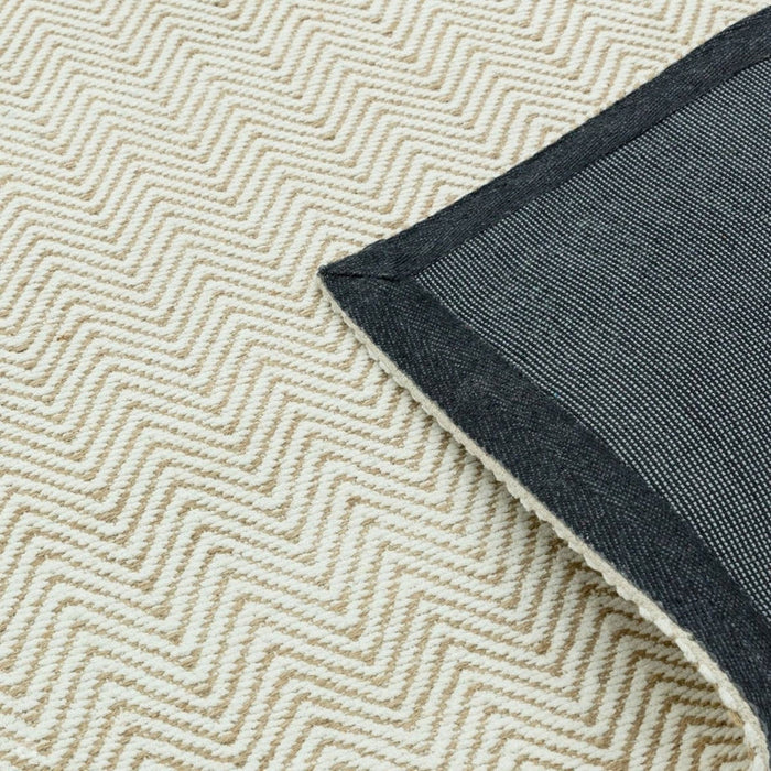 Ives Modern Geometric Chevron Zigzag Hand-Woven Jute&Cotton Durable Textured Soft-Touch Flatweave Natural Rug