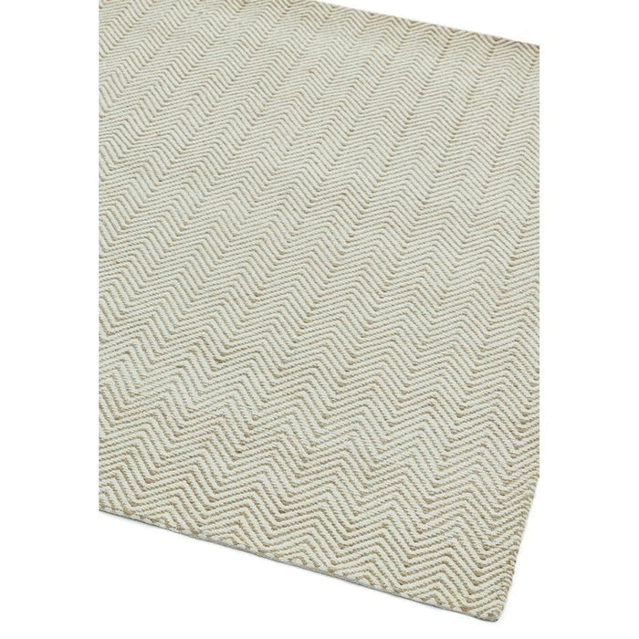 Ives Modern Geometric Chevron Zigzag Hand-Woven Jute&Cotton Durable Textured Soft-Touch Flatweave Natural Rug