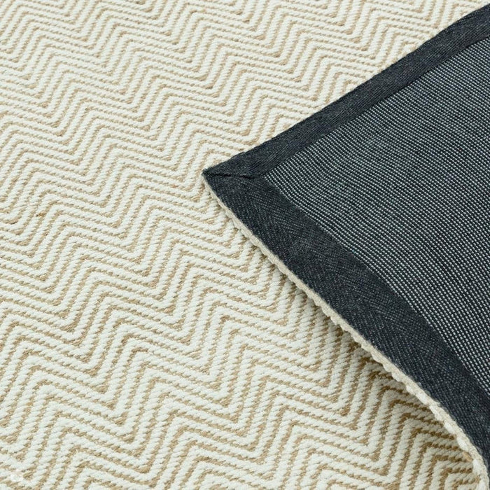 Ives Modern Geometric Chevron Zigzag Hand-Woven Jute&Cotton Durable Textured Soft-Touch Flatweave Natural Runner