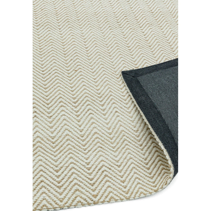 Ives Modern Geometric Chevron Zigzag Hand-Woven Jute&Cotton Durable Textured Soft-Touch Flatweave Natural Runner