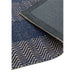 Ives Modern Geometric Chevron Zigzag Ručně tkaná juta a bavlna odolná texturovaná měkká dotyk Flatweave Navy Blue koberec