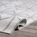 Ivied Trellis Flatweave Rug 152 cm Light Grey