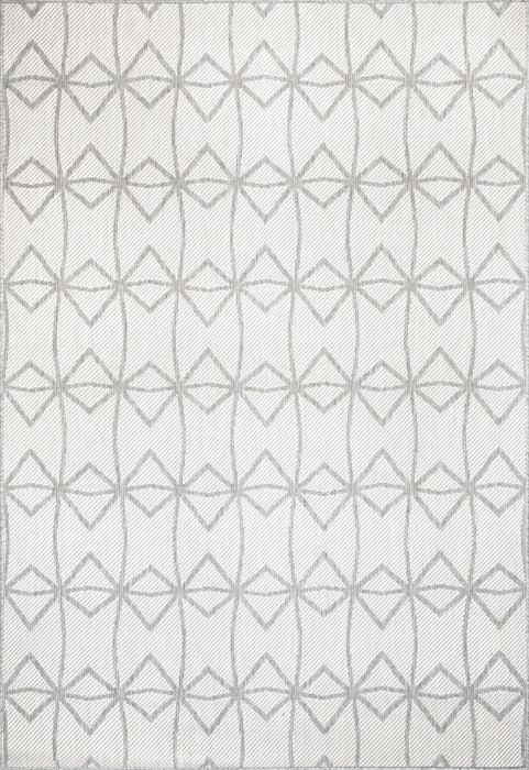 Ivied Trellis Flatweave Rug 152 cm Light Grey