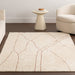 Ivory Abstract Area Rug 150 x 240 cm