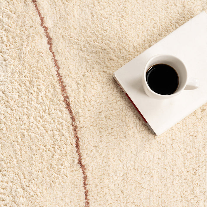 Ivory Abstract Area Rug 150 x 240 cm