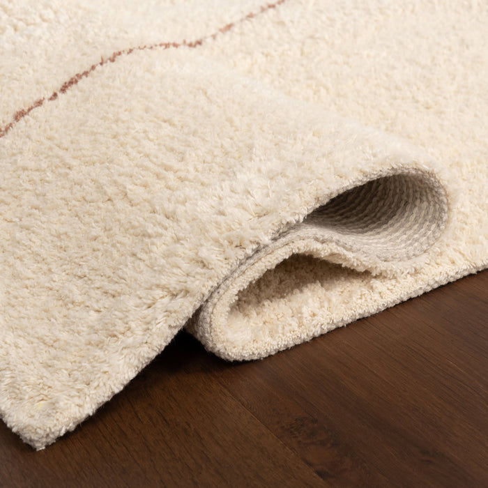 Ivory Abstract Area Rug 150 x 240 cm