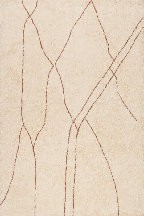 Ivory Abstract Area Rug 150 x 240 cm