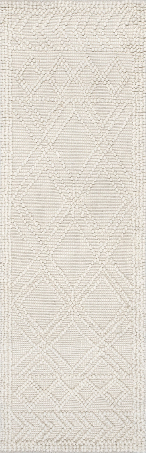 Ivory Argyle Trellis Area Rug 160x230 cm