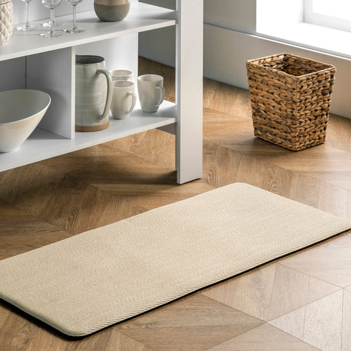 Mat de la trenza de cría marfil anti-fatiga Mat de cocina 45x76 cm