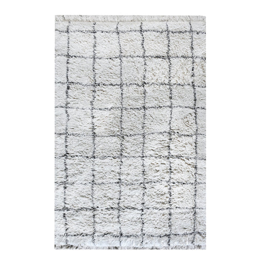 Ivory Charcoal Cotton Tufted Area -matto 50x80 cm