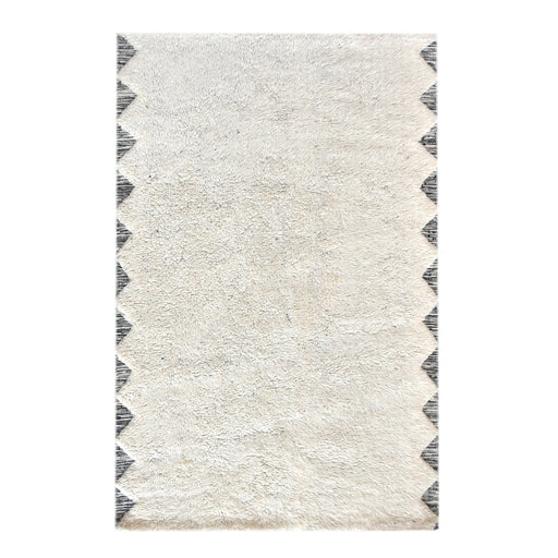 Ivory Charcoal Hand Tufted Wool Rug