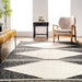 Ivory Cotton Geometric Diamond Rug 170x240 cm