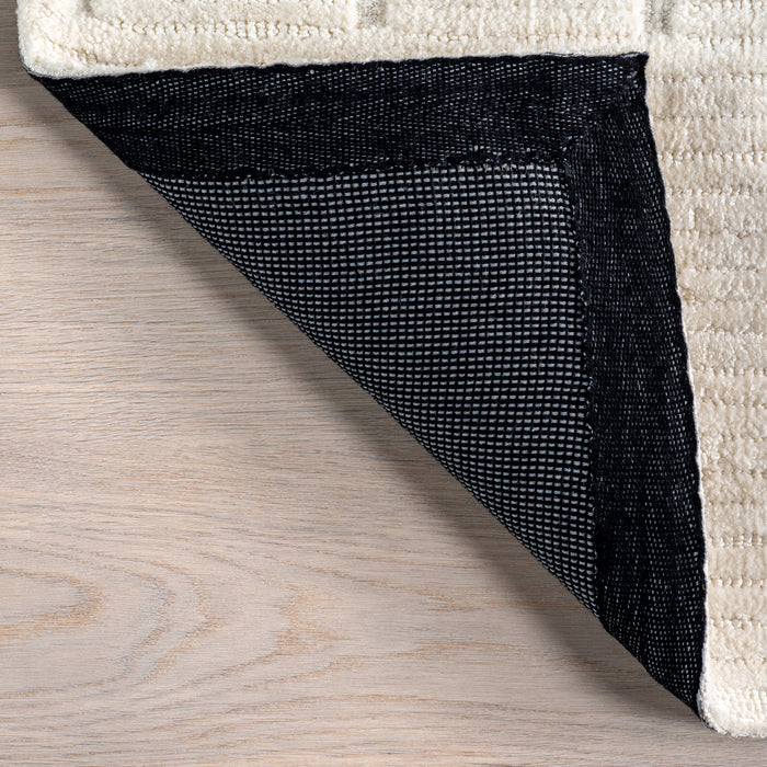 Ivory Cozy Stripe Area Rug for Warm Home Decor