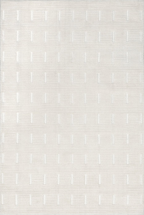Ivory Cozy Stripe Area Rug for Warm Home Decor
