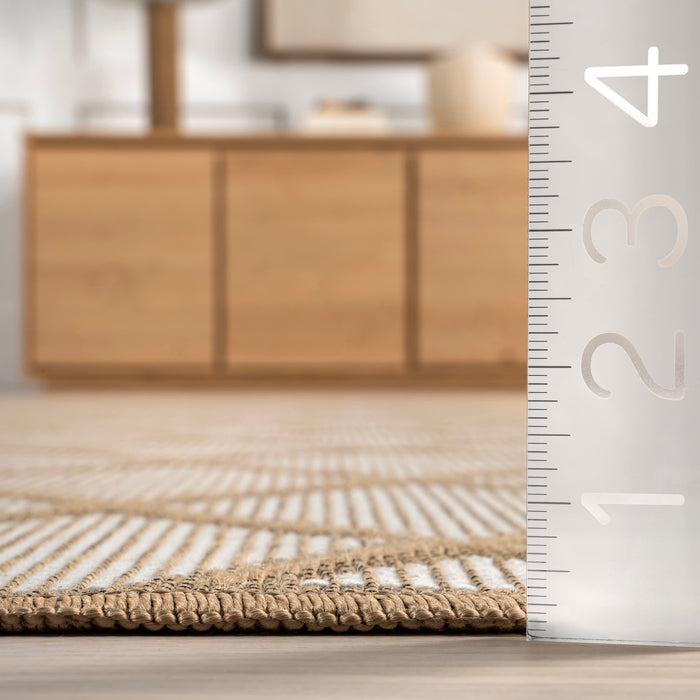 Ivory Crosshatch Area Rug 160x230 cm