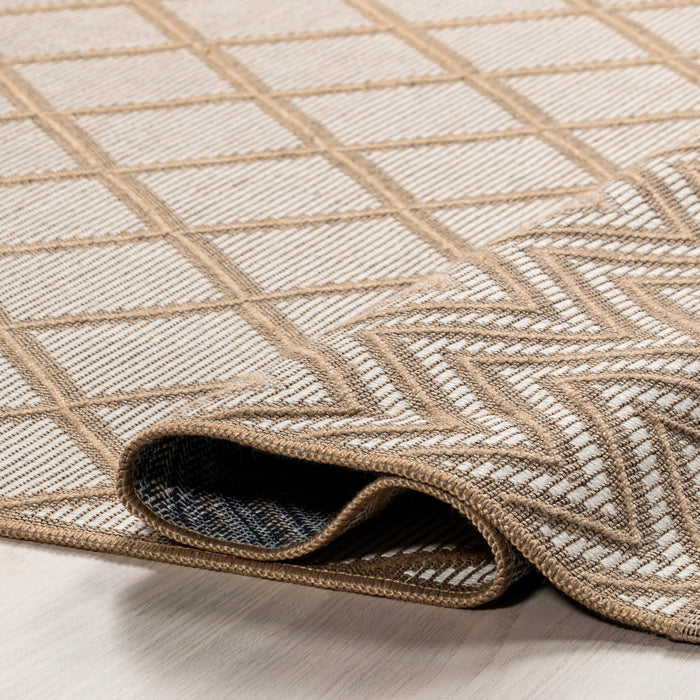 Ivory Crosshatch Area Rug 160x230 cm