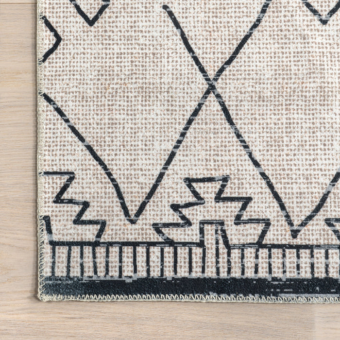 Ivory Diamond Geometric Area Rug 120x180 cm