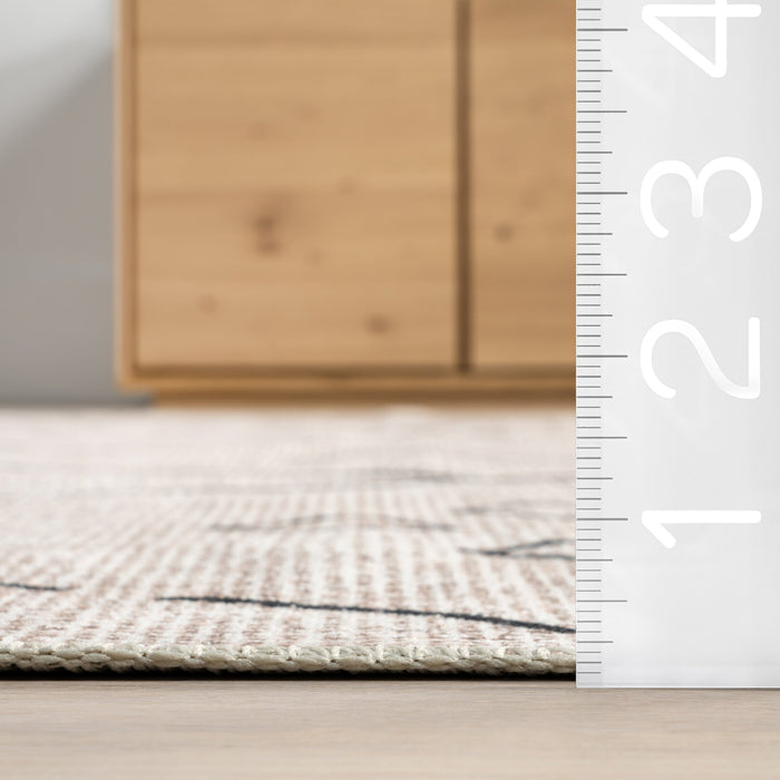 Ivory Diamond Geometric Area Rug 120x180 cm