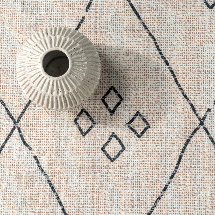 Ivory Diamond Geometric Area Rug 120x180 cm