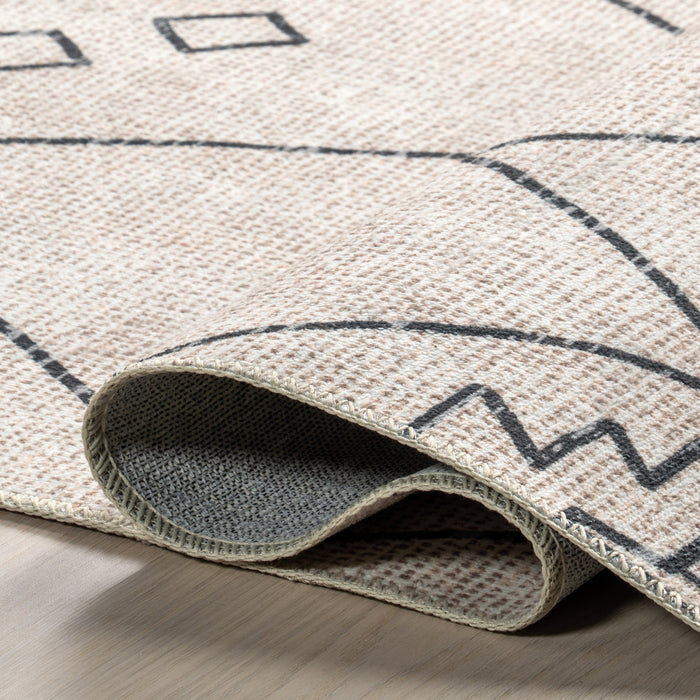 Ivory Diamond Geometric Area Rug 120x180 cm