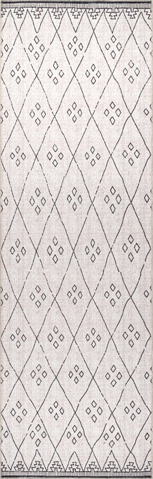 Ivory Diamond Geometric Area Rug 120x180 cm