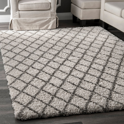 Ivory Diamond Trellis Area Rug 170x240 cm