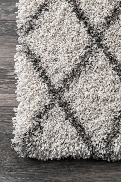 Ivory Diamond Trellis Area Rug 170x240 cm