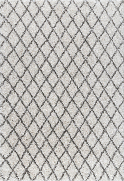 Ivory Diamond Trellis Area Rug 170x240 cm