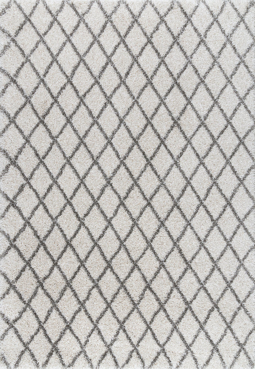 Ivory Diamond Trellis Area Rug 170x240 cm
