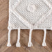 Ivory Diamond Trellis Tassel Area Rug 152x244 cm