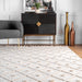 Ivory Diamond Trellis Tassel Area Rug 152x244 cm