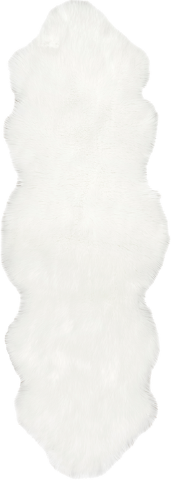 Ivory Faux Sheepskin Area Rug 60x90 cm