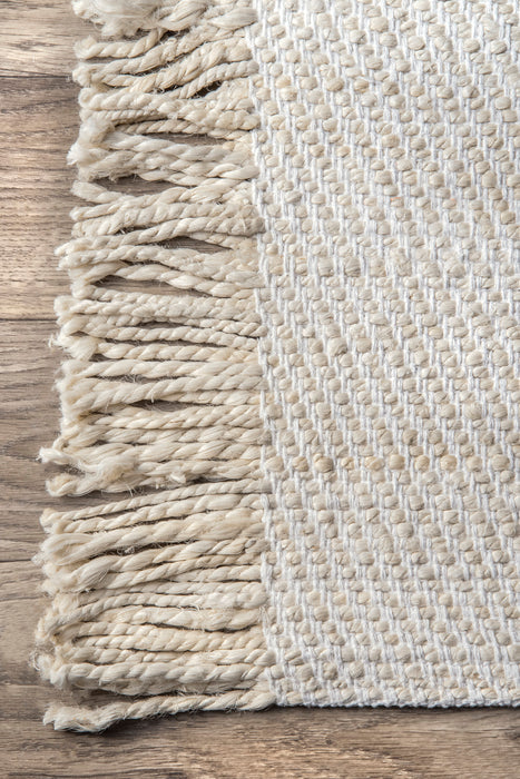 Ivory Flatweave Jute Cotton Area -matto 120x180 cm