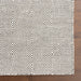 Ivory Flatwoven Wool Diamond Pattern Area Rug 150x200 cm