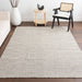 Ivory Flatwoven Wool Diamond Pattern Area Rug 150x200 cm