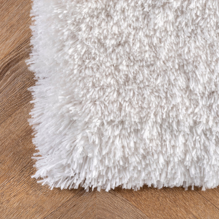 Ivory Fluffy Shag Area Rug 120x180 cm